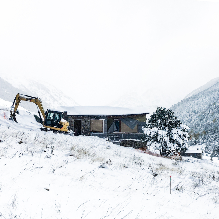 construccio amb neu de la borda a la vall d incles per altura arquitectes