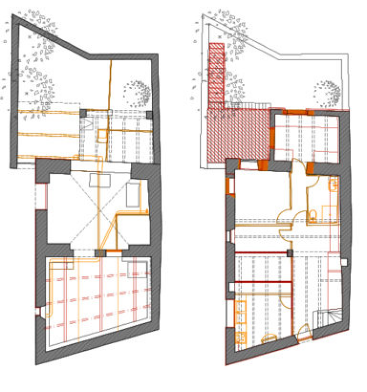 planta baixa i soterrani planol obra nova i enderroc