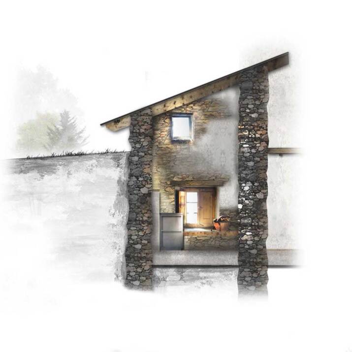 seccio fotomuntatge cuina a doble alcada