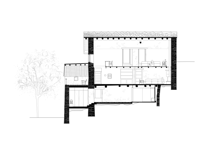 secco lontigudinal la casa adaptada al terreny