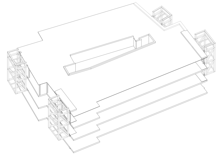 detall dels balcons de fusta prefabircats per Altura arquitectes