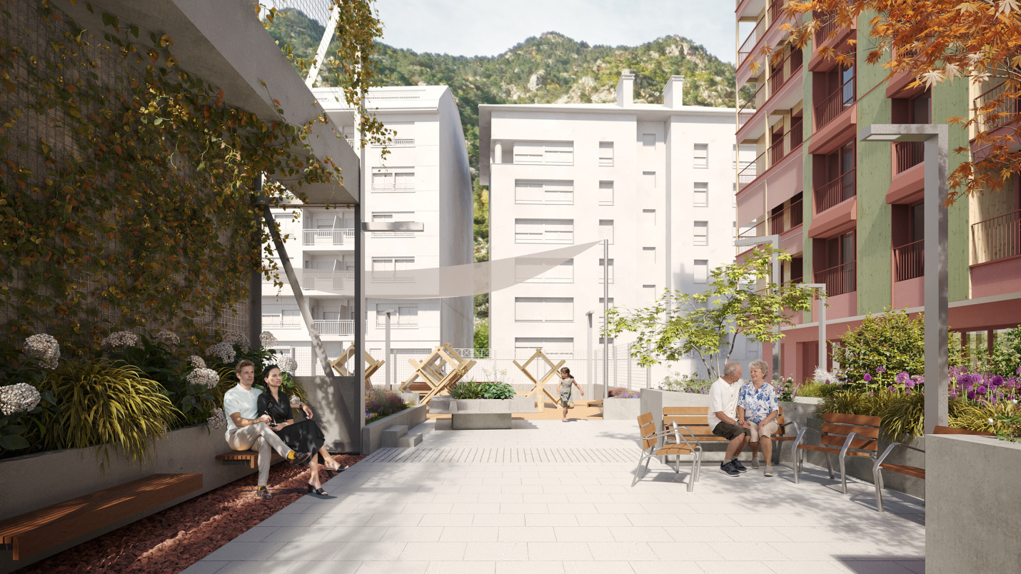 acces a l edifici i a l espai per la gent gran