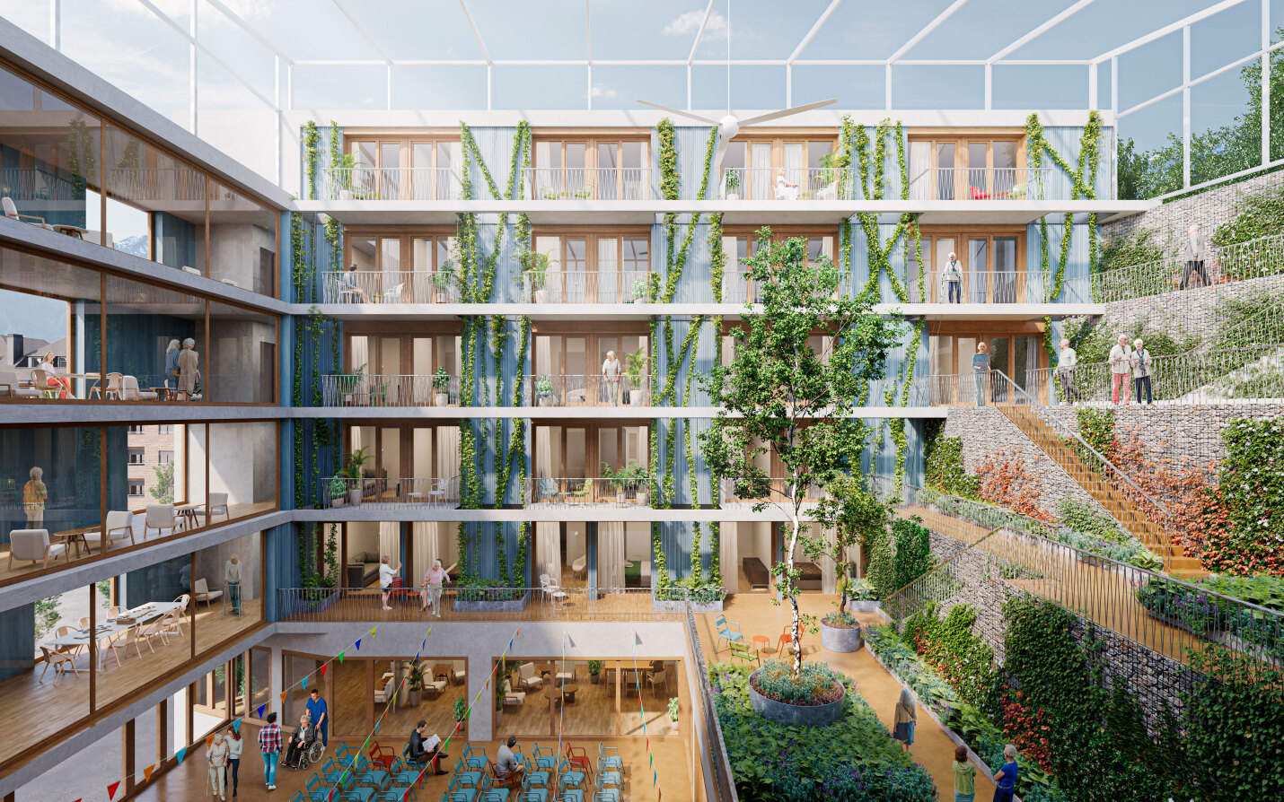 Pisos per a gent gran i centre de dia | Primer premi en concurs públic