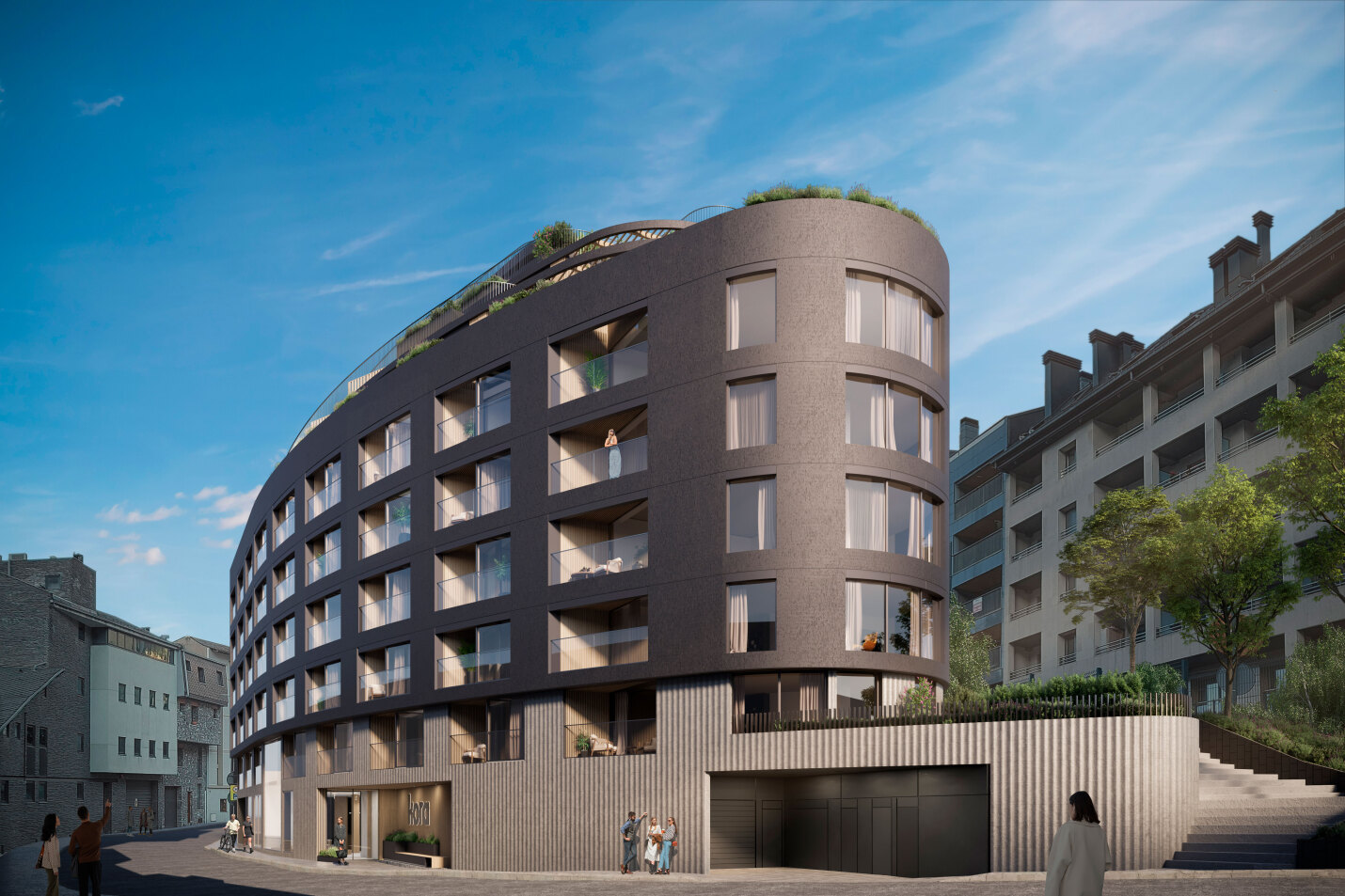 Plurifamiliar Kora facana cantonada