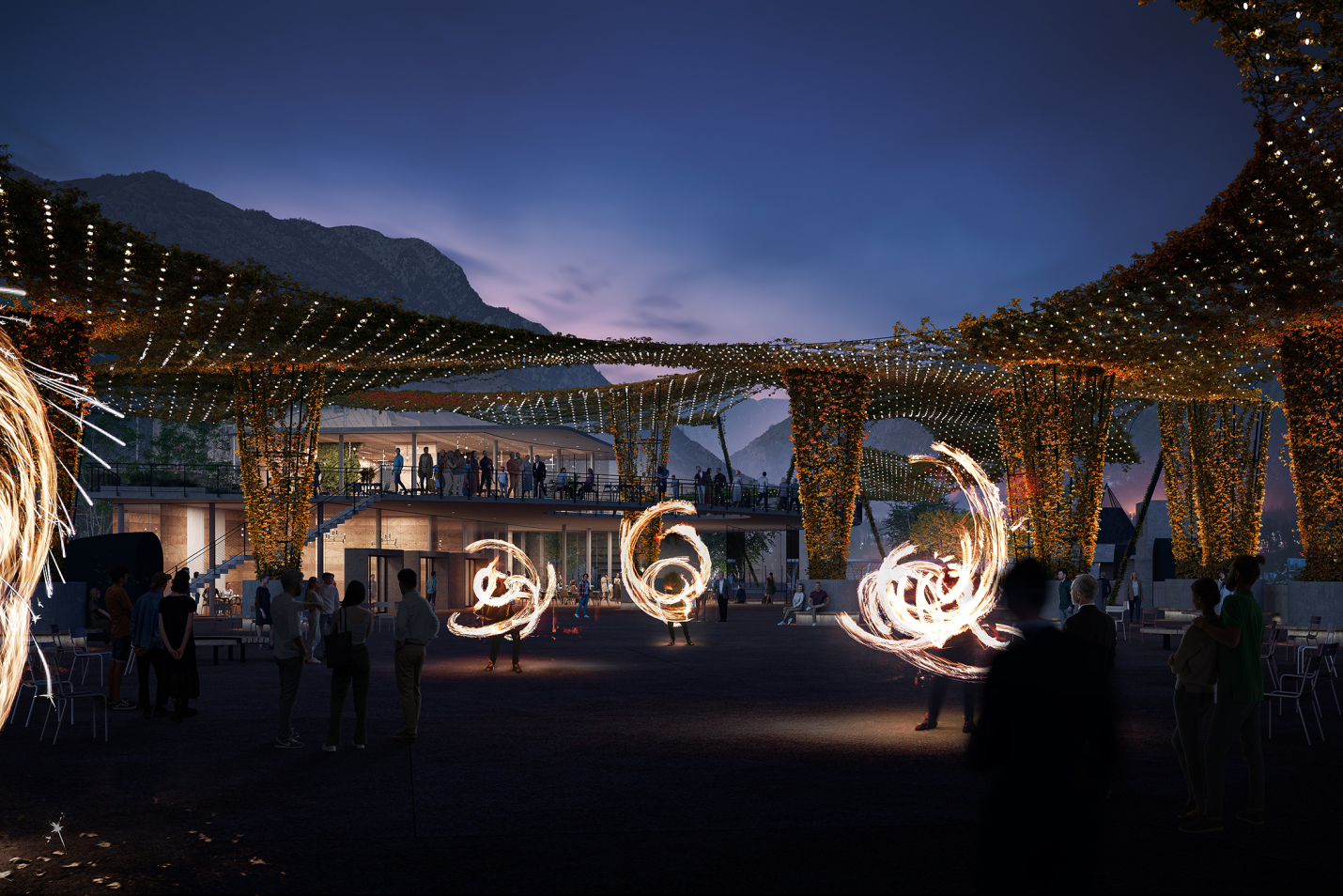 Envelat Verd a la Plaça del Poble | Un nou espai públic flexible i bioclimàtic